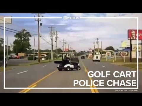 Man in golf cart leads police on chase