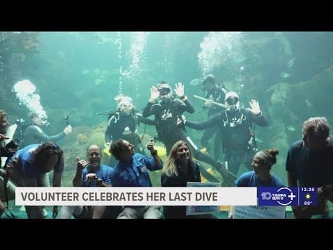 Volunteer at The Florida Aquarium celebrates 85th birthday with her last dive