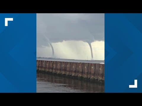 Twin waterspouts spotted off Florida's Gulf Coast