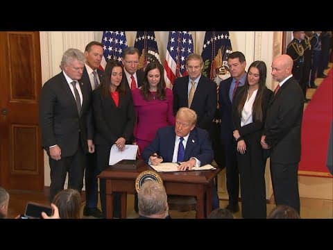 President Trump signs new law, executive orders