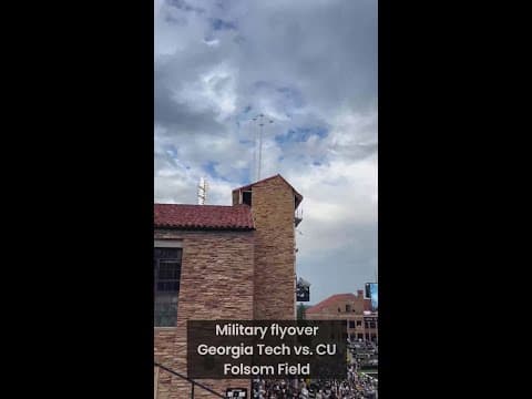 Military flyover before Colorado vs. Georgia Tech game at Folsom Field
