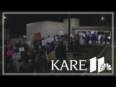 Robbinsdale teachers rally outside school board as district faces millions in cuts, contract negotia