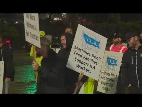 'Machines Don't Feed Families' | Dock workers from Maine to Texas go on strike