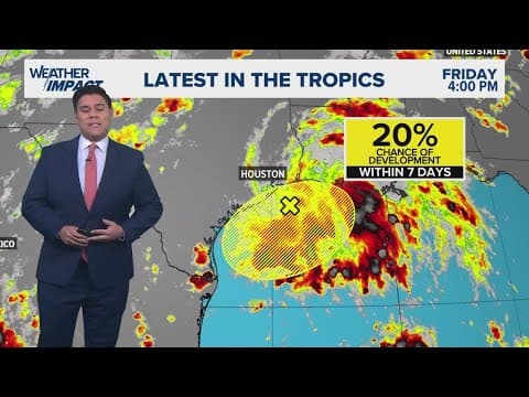 System off Texas coast has 20% of development over next 7 days, NHC says