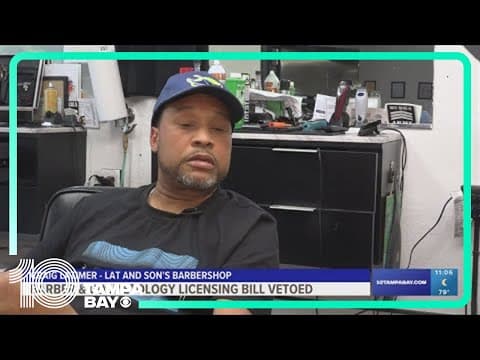 Local barber speaks out after DeSantis vetoes licensing bill