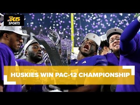 UW Huskies celebrate Pac-12 Championship win