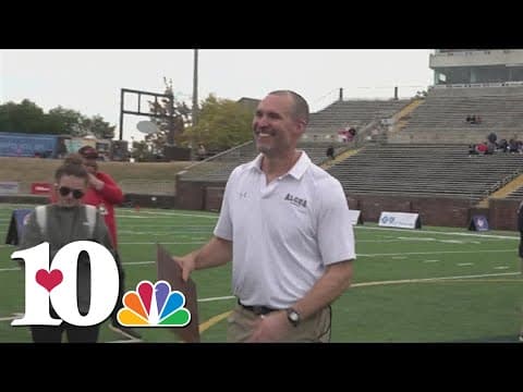 Alcoa football coach Brian Nix celebrates eighth championship title