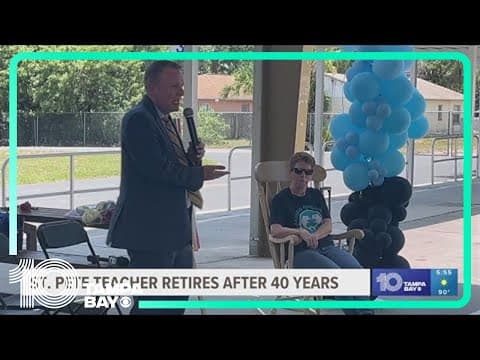 St. Pete kindergarten teacher retires after almost 40 years in the same classroom