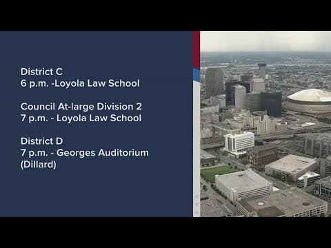 Candidates vying for New Orleans City Council seats to debate