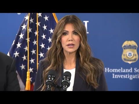 Kristi Noem announces zero illegal border crossings for 3 months, criticizes Illinois policies