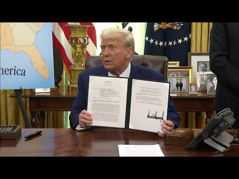 Donald Trump signs executive order on 'reciprocal tariffs' (Feb. 13, 2025)