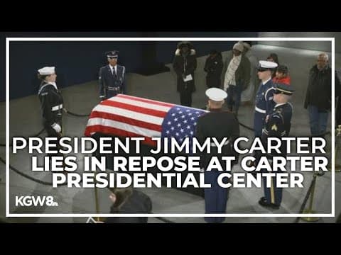 President Jimmy Carter lies in repose