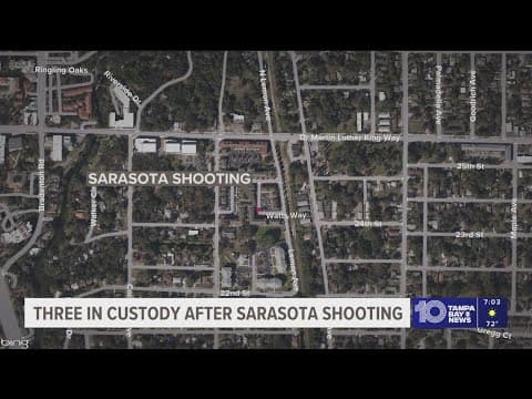 Police: 1 injured, 3 taken into custody after shooting in Sarasota