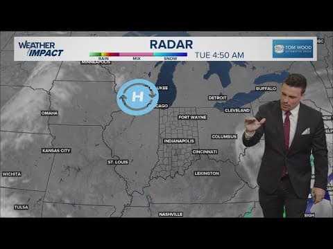 Clear and warm today, but a few high clouds may drift into Indiana Wednesday