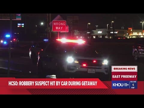 HCSO: Robbery suspect struck by car during getaway
