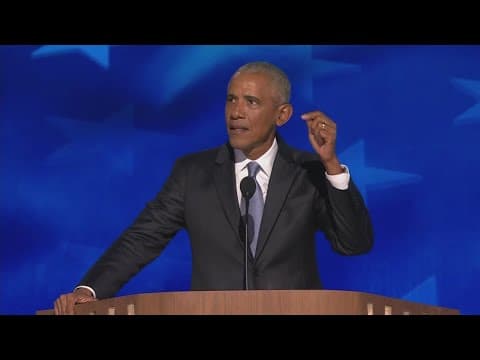 Former President Barack Obama speaks at the Democratic National Convention | Via: NBC/Pool