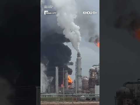 Fire burns at Marathon Petroleum facility in Texas City
