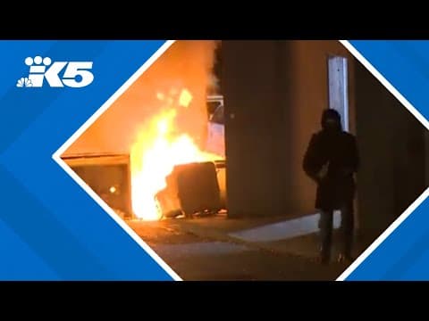 Fire started near scene of protest on UW campus