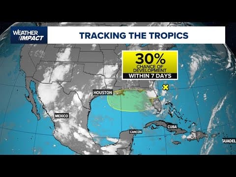 Chief Meteorologist David Paul is tracking the potential for tropical development in the Gulf