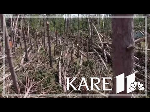 Gov. Walz surveys storm damage in Bemidji