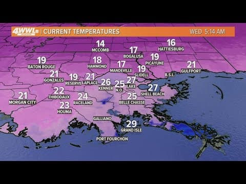 New Orleans Weather: Brief warm up ahead of a cold weekend