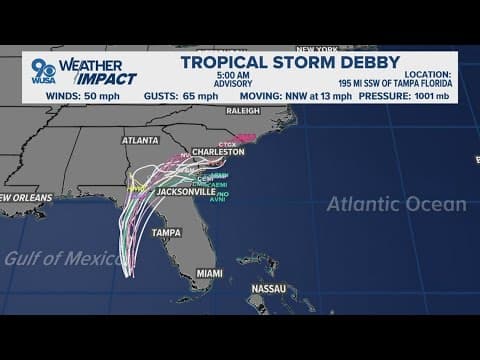 Tropical Storm 'Debbie': Weather Forecast Preview from the Commanders Camp
