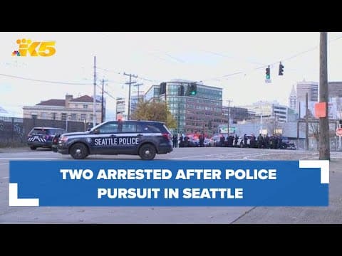 Two arrested in Seattle after police pursue vehicle suspected to be used in drive-by