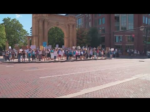 Labor Day protest in Columbus calls out Trump policies, billionaire influence