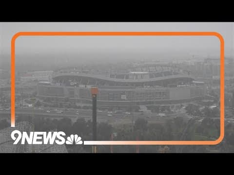 Dense fog in Denver during the Wednesday morning commute