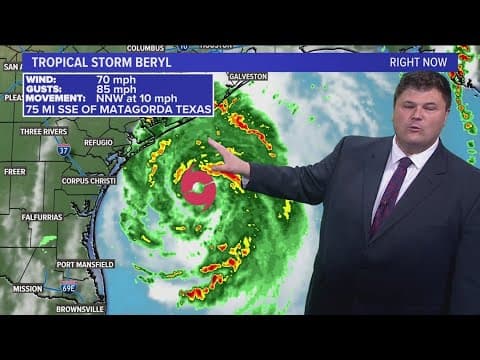 Tracking Beryl: Evacuations underway along the Texas coast, 120 counties under disaster declaration