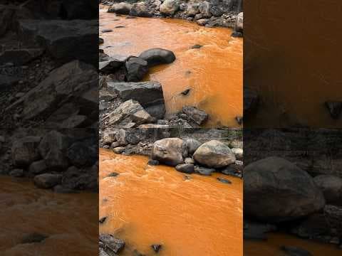 Orange water in creek is not a health issue, sheriff’s office says
