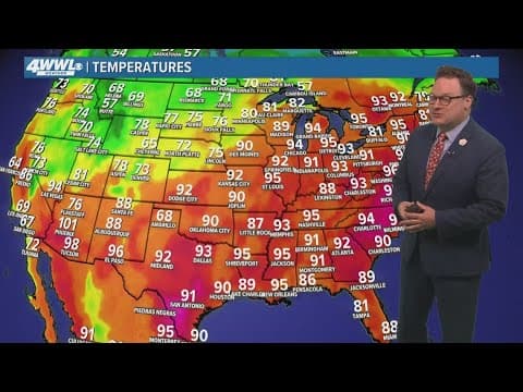 New Orleans Weather: Abnormal heat continues with scattered storm chance