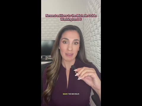 Michelin announces new restaurants for its Washington DC guide