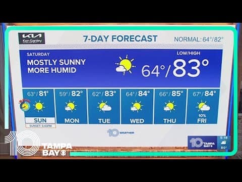 10 Weather: Tampa Bay-area evening forecast | Nov. 3, 2023
