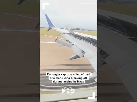 Part of plane wing breaks off during flight in Texas