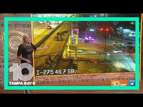 Diesel fuel leaks onto Hillsborough Avenue after crash involving box truck