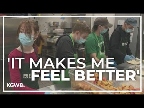 Brother and sister help feed homeless during Portland Public Schools strike