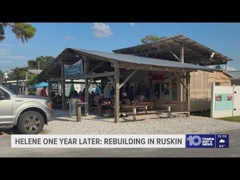 A year since Hurricane Helene, Ruskin helps rebuild local business