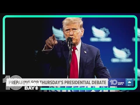 Trump hits campaign trail ahead of Thursday's debate with Biden