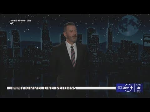 Jimmy Kimmel returns to show after suspension over Charlie Kirk comments