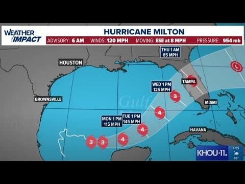 Hurricane Milton update: Now a Cat. 3 storm on track to hit Florida