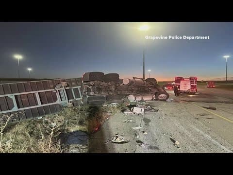 Trucker dies in crash on North Texas interstate, shuts down highway exit for nearly 6 hours, police