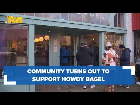 Community turns out to support Howdy Bagel's reopening