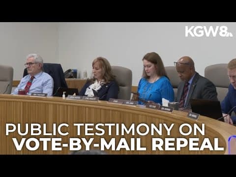 Bill to undo vote-by-mail in Oregon gets legislative committee hearing