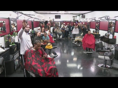 ‘Everybody came together’ | West Houston barbershop reopens one week after car smashes through busin