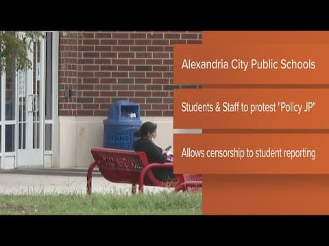 Students, educators rally in Alexandria in support of free speech