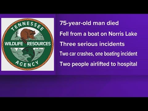 TWRA responds to 3 'serious incidents' in Campbell Co. on Saturday, including fatal boating accident