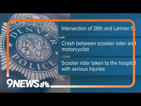 Scooter rider seriously injured in hit-and-run involving motorcyclist in Denver