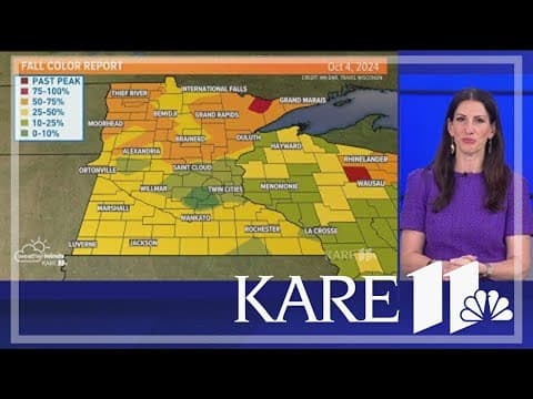 Areas in Minnesota starting to see peak fall colors