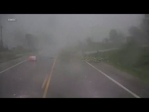 Severe storms with tornadoes reported from Oklahoma to Nebraska